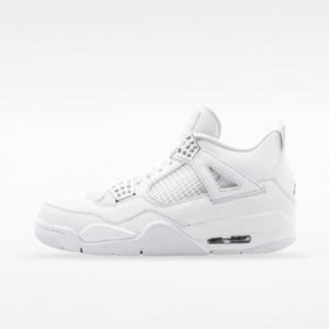 Air Jordan 4 Pure Money blanche avec détails argentés